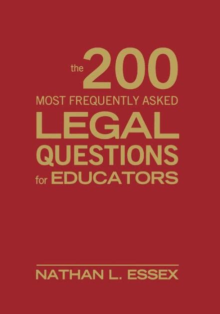 The 200 Most Frequently Asked Legal Questions for Educators Epub