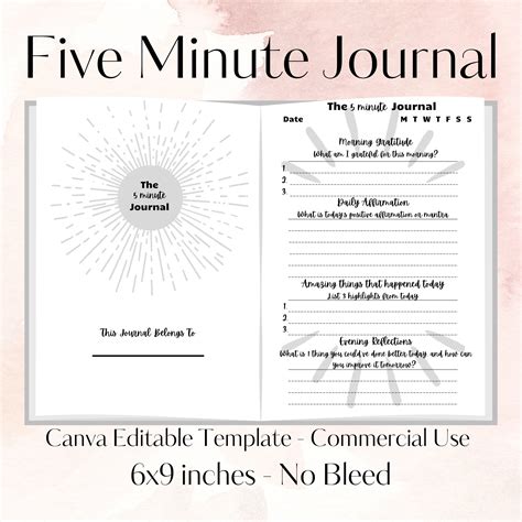 The 5 Minute Journal Template