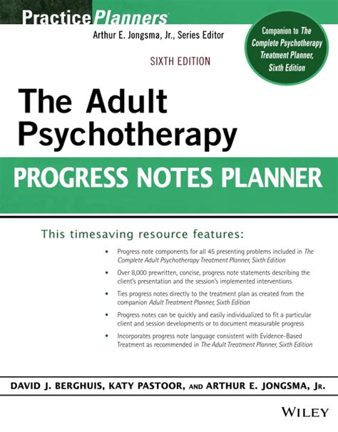 The Adult Psychotherapy Progress Notes Planner PracticePlanners Epub