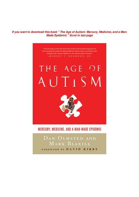 The Age of Autism Mercury Medicine and a Man-Made Epidemic PDF