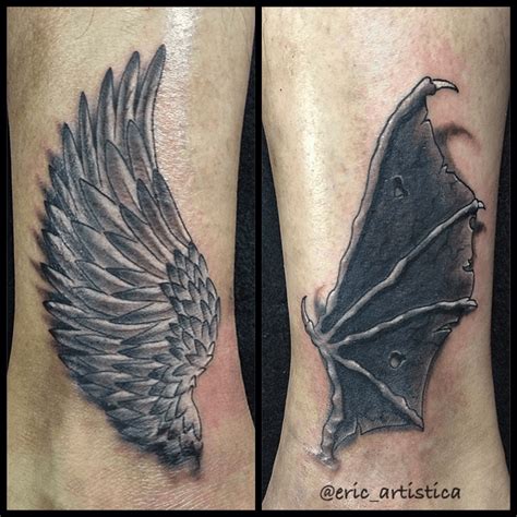 The Allure of Duality: Angel and Demon Wing Tattoos