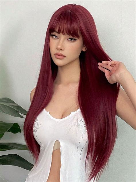 The Allure of Red Wigs with Bangs