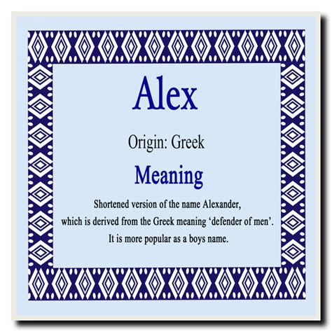 The Alluring Meaning of Alex: A Name That Embodies Greatness