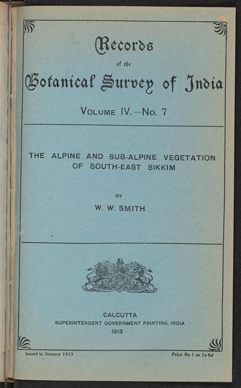 The Alpine and Sub-Alpine Vegetation of South-East Sikkim Epub