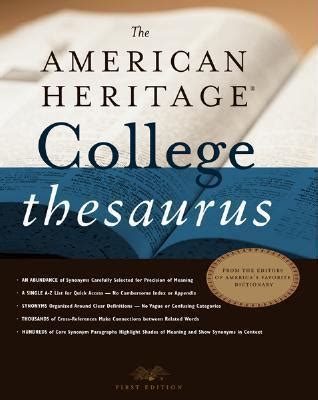 The American Heritage College Thesaurus 1st Edition PDF