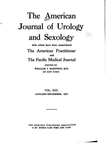 The American Journal of Urology and Sexology Volume 10 PDF