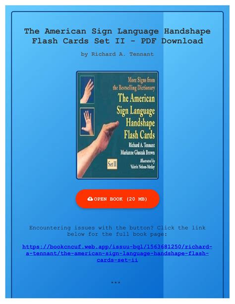 The American Sign Language Handshape Flash Cards Set II PDF