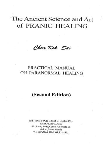 The Ancient Science and Art of Pranic Healing: Practical Manual on Paranormal Healing Ebook Reader