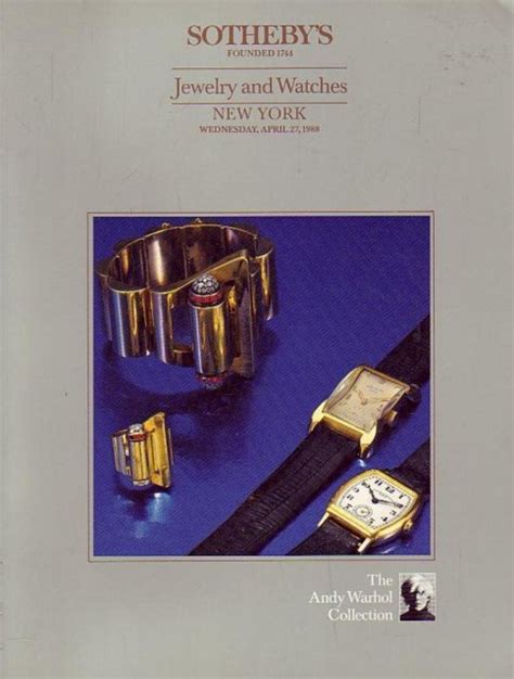The Andy Warhol Collection Jewelry and Watches Sale 6000 April 27 1988 Doc