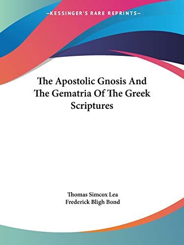 The Apostolic Gnosis and the Gematria of the Greek Scriptures Epub