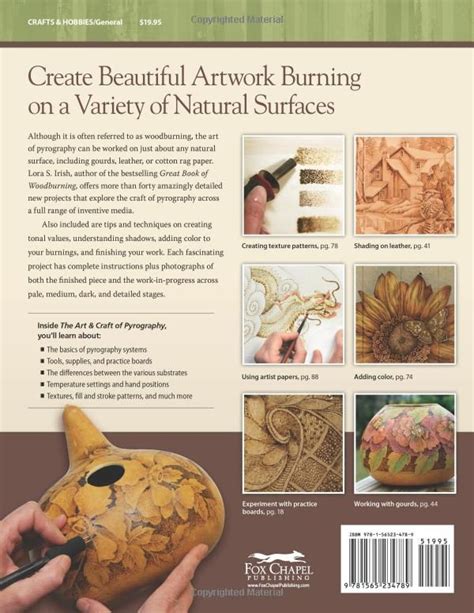 The Art and Craft of Pyrography Drawing with Fire on Leather Gourds Cloth Paper and Wood Fox Chapel Publishing More Than 40 Patterns Step-by-Step Projects and Expert Advice from Lora S Irish Epub