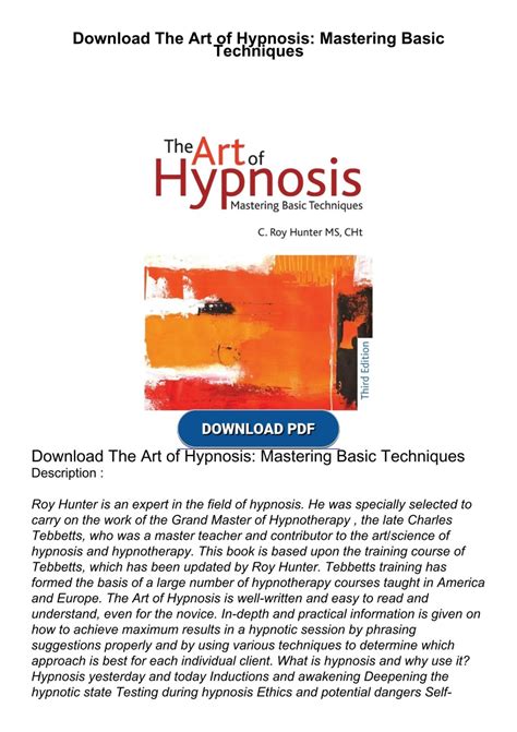 The Art of Hypnosis: Mastering Basic Techniques Ebook Kindle Editon