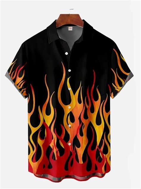 The Art of Styling Button-Up Shirt Flames