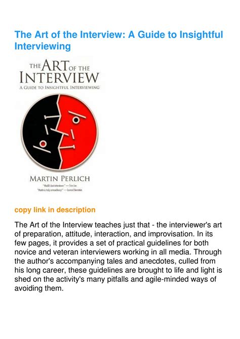 The Art of the Interview: A Guide to Insightful Interviewing Epub