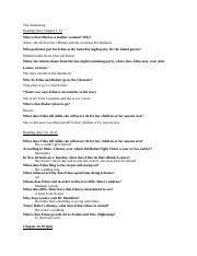 The Awakening Reading Questions Answers Doc