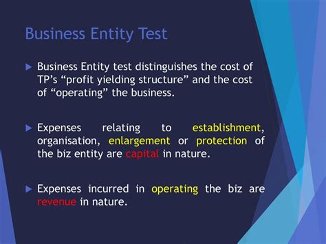 The Basic Business Entity Test