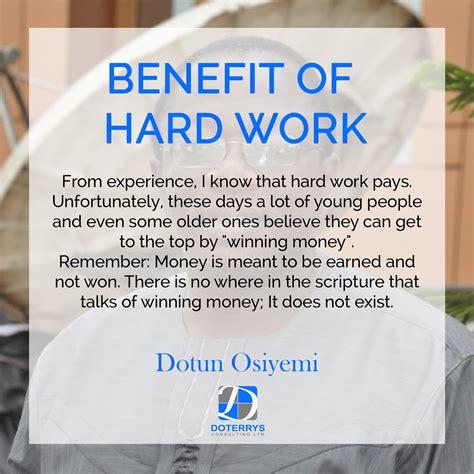 The Benefits of Hard Work