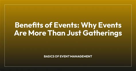 The Benefits of Working in the Events and Management Industry