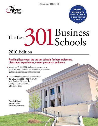 The Best 301 Business Schools 2010 Edition Graduate School Admissions Guides Kindle Editon