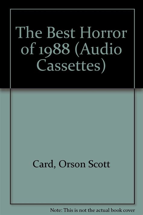 The Best Horror of 1988 Audio Cassettes Kindle Editon