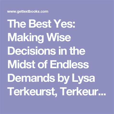 The Best Yes Making Wise Decisions in the Midst of Endless Demands Kindle Editon