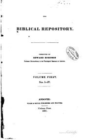 The Biblical Repository and Classical Review Volume 6 Epub