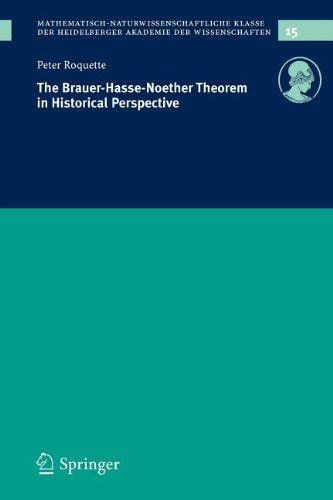 The Brauer-Hasse-Noether Theorem in Historical Perspective 1st Edition Epub