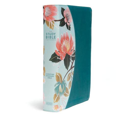 The CSB Study Bible For Women Teal Flowers LeatherTouch Indexed Reader
