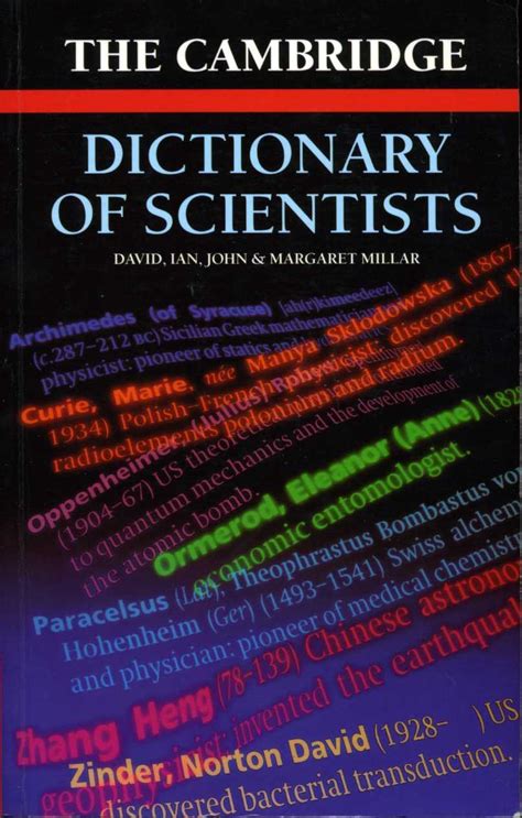 The Cambridge Dictionary of Scientists Kindle Editon