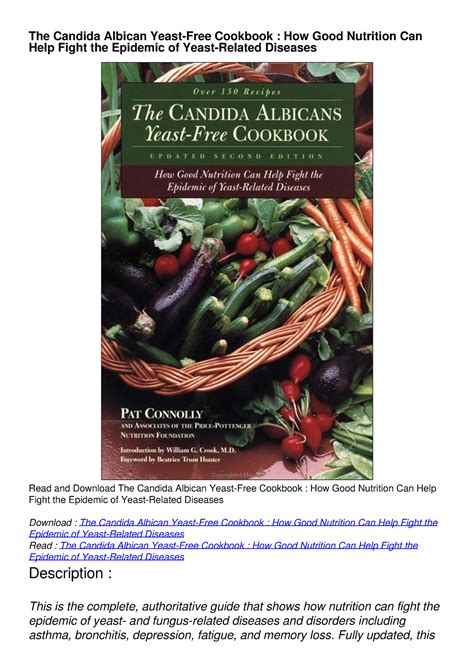 The Candida Albican Yeast-Free Cookbook How Good Nutrition Can Help Fight the Epidemic of Yeast-Related Diseases Epub