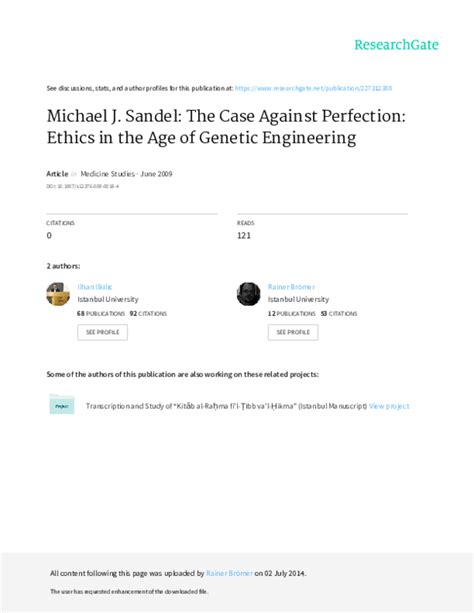 The Case against Perfection Ethics in the Age of Genetic Engineering Kindle Editon