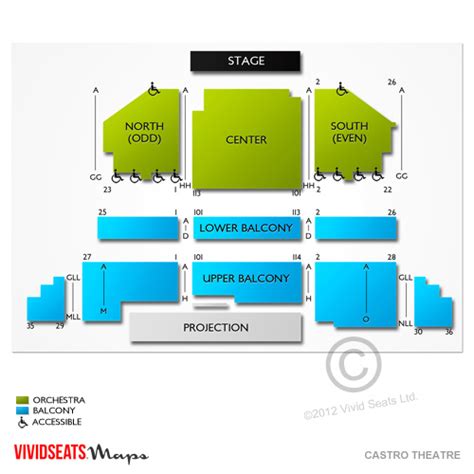 The Castro Theater Seating Chart
