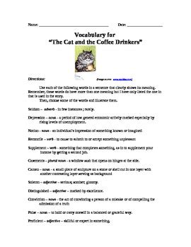 The Cat and the Coffee Drinkers Ebook Doc