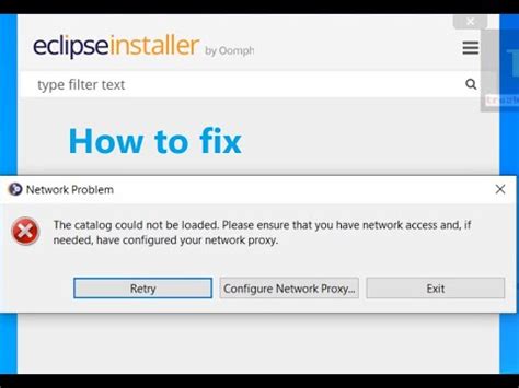 The Catalog Could Not Be Loaded Eclipse