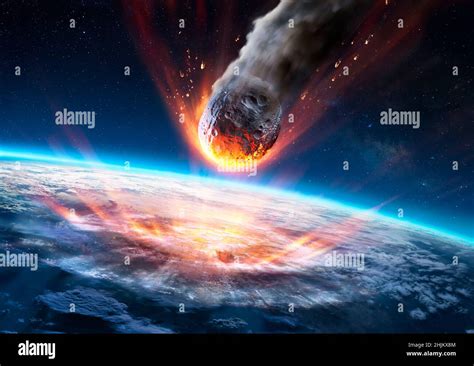 The Celestial Impact: A Meteor's Collision with Earth