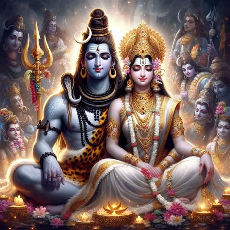 The Celestial Union of Shiva and Parvati