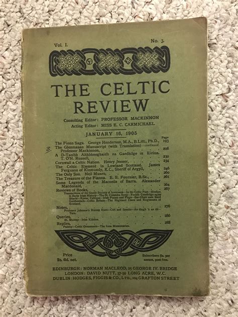 The Celtic Review Vol 2 July 1905 to April 1906 Classic Reprint Doc