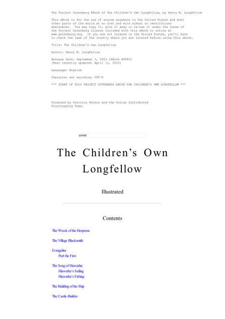The Children s Own Longfellow CIR staff paper Reader