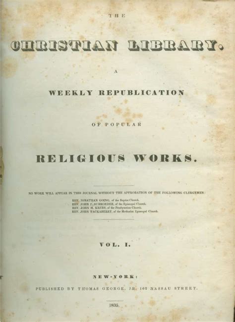 The Christian Library A Weekly Republication of Popular Religious Works Volume 6 Kindle Editon