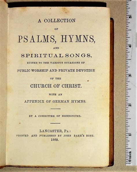 The Christian Psalmist Being a Collection of Psalms Hymns and Spiritual Songs Reader