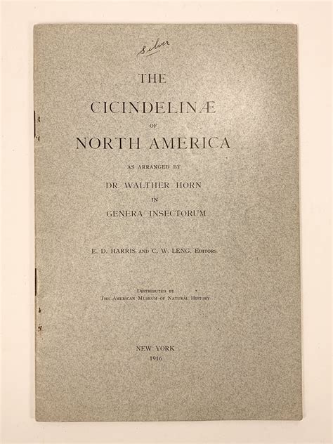 The Cicindelin of North America as Arranged by Dr. Walther Horn in Genera Insectorum... Kindle Editon