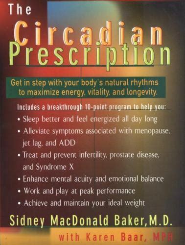 The Circadian Prescription Get Step w your Body s Natural Rhythms Maximize Energy Vitality Longevity Doc