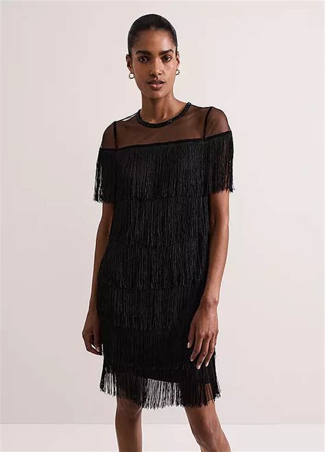 The Classic Black Fringe Mini Dress