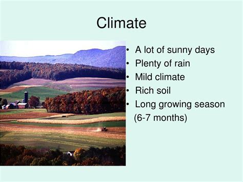 The Climate of the Middle Colonies