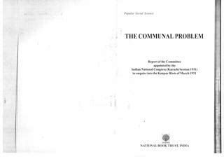 The Communal Problem Report of the Committee Appointed by the Indian National Congress (Karachi Ses PDF