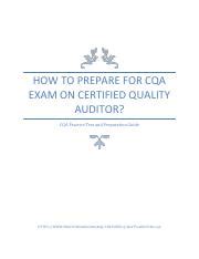 The Complete Guide to the CQA Solutions Manual Ebook Doc