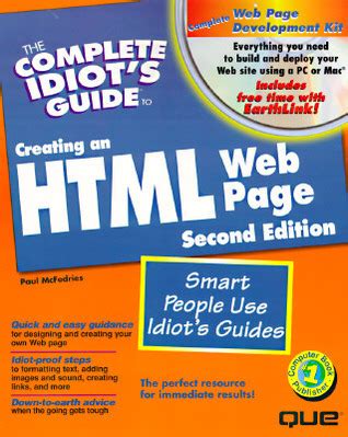 The Complete Idiots Guide to Creating an HTML Web Page With CDROM PDF