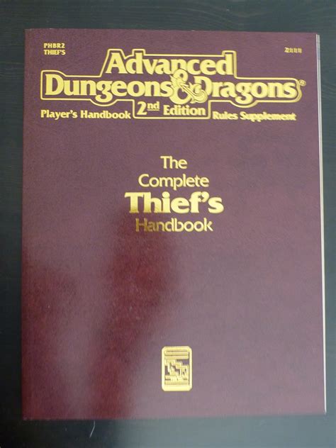 The Complete Thief s Handbook Player s Handbook Rules Supplement 2nd Edition Advanced Dungeons and Dragons Doc