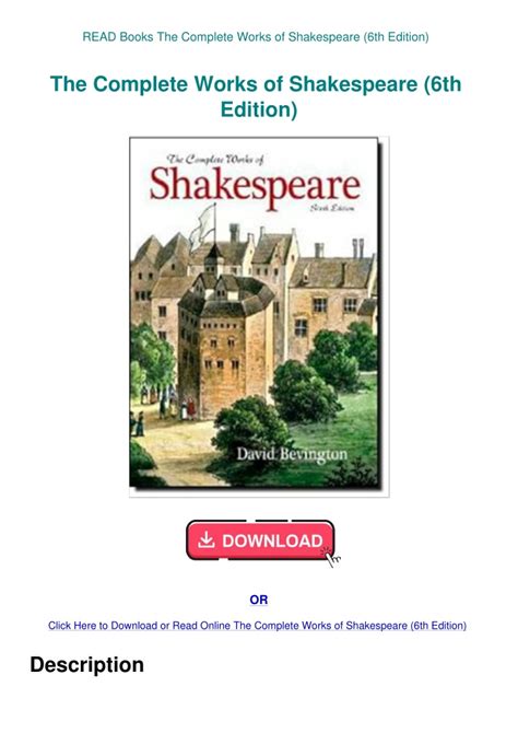 The Complete Works of Shakespeare 6th Edition Doc