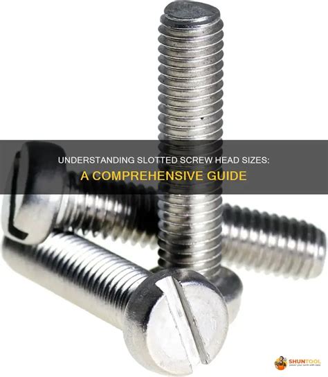 The Comprehensive Guide to Slotted Head Screws